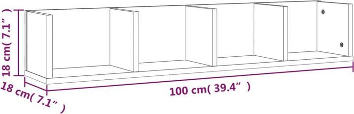 Actual product image VidaXL Hillier (100 x 18 x 18 cm)