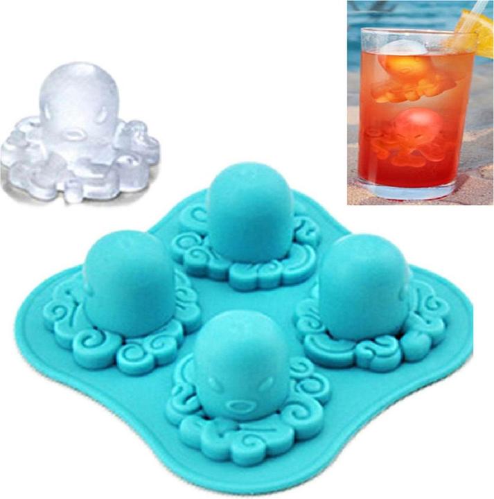 Produktbild König Design Silikon Eiswürfelform Octopus Kraken Eiswürfel Eis für Whiskey Wein Bar Party