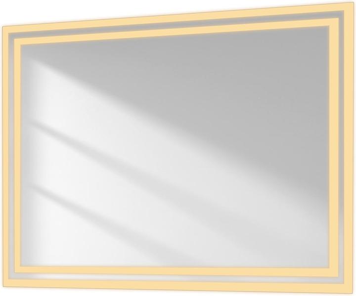 Produktbild Emke Badspiegel mit Beleuchtung 80*60cm, Warmweiss3000K, Dimmbar, Wand Schalter (80 x 60 cm)