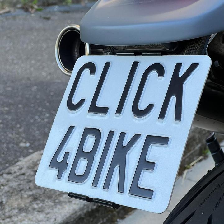 Image du produit 21cars Support de plaque d'immatriculation moto/scooter Click4Bike (Arrière, Format portrait)