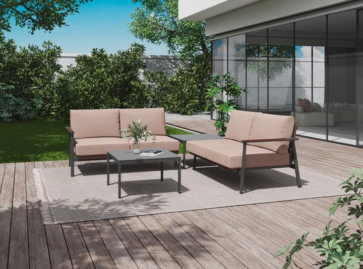 Actual product image Royal Garden Prado lounge set aluminium/textilene incl. side table
