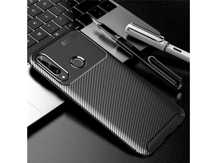 Immagine prodotto Screenguard Custodia TPU Huawei Y6p Cover Carbon Design (Huawei Y6p)