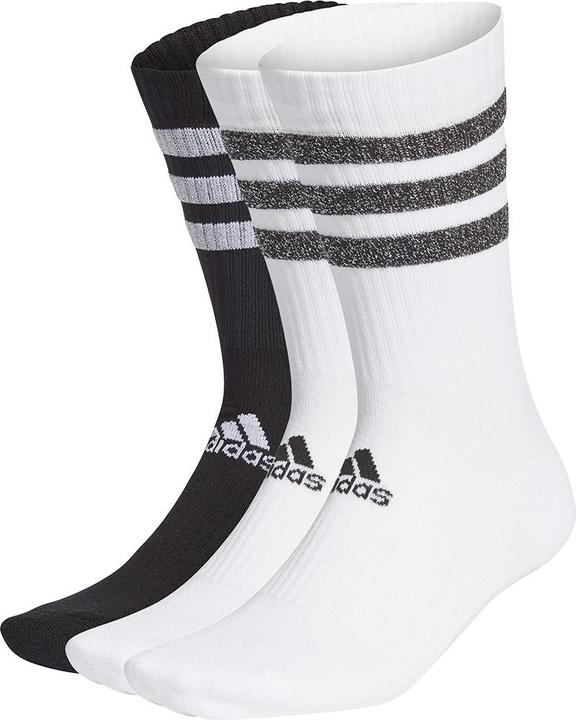 Produktbild adidas Glam 3-Streifen Cushioned Sport Crew Socken, 3 Paar (43 - 45)