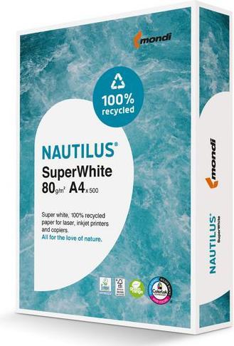 Actual product image Nautilus Super White (80 g/m², 500 x, A4)