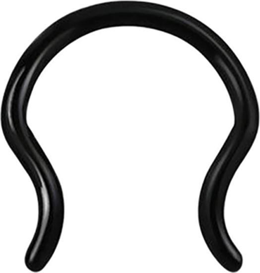 Actual product image Star Piercing Septum ring black (without brass, Surgical steel 316L)