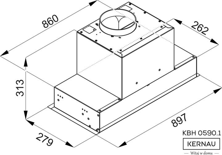 Produktbild Kernau KBH 0590.1 B Gesture Built-in Black ³/h A (Flachschirmhaube)