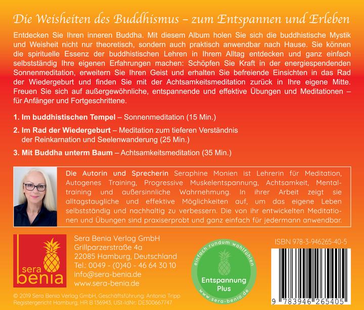 Actual product image Perlen der Weisheit – Buddhistische Mystik & Buddhistische Meditation (CD) (German, Seraphine Monien, Sera Benia Publishing Ltd., 2019)