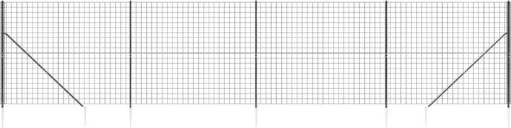Produktbild VidaXL Maschendrahtzaun mit Bodenhülsen Anthrazit 1,6x10 m