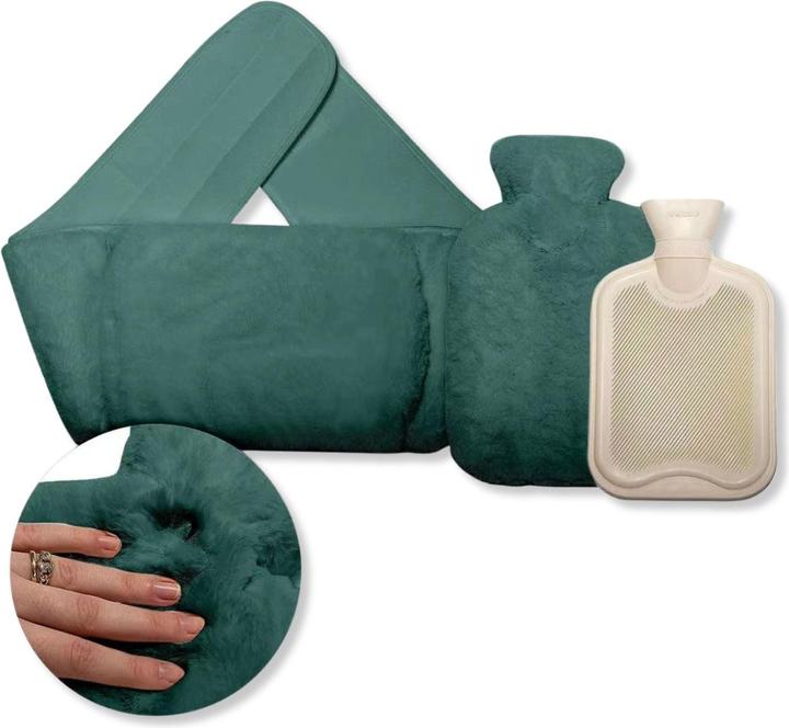 Actual product image Hermex Warming belt and hot water bottle set Hand warmer Belly warmer Hot water bottle (0.80 l)