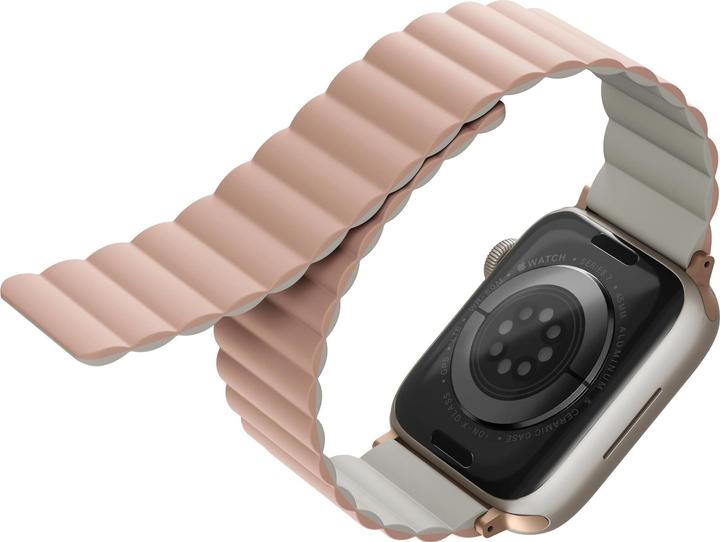 Produktbild Uniq pasek Revix Apple Watch Series 1/2/3/4/5/6/7/8/SE/SE2 38/40/41mm. Reversible Magnetic różowy-be (Edelstahl, Silikon)