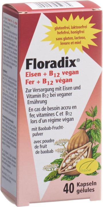 Produktbild Floradix Eisen und B 12 Vegan (1 Stück, Kapseln, 37 g)