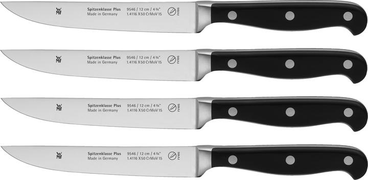 Produktbild WMF Steakmesser Set 4tlg Pizzamesser Spitzenklasse Plus Spezialklingenstahl (4 Stück, Messer)