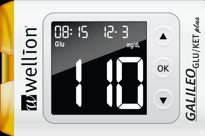 Actual product image Wellion Galileo GLU/KET blood glucose meter SET mmol, white (Glucose monitors)