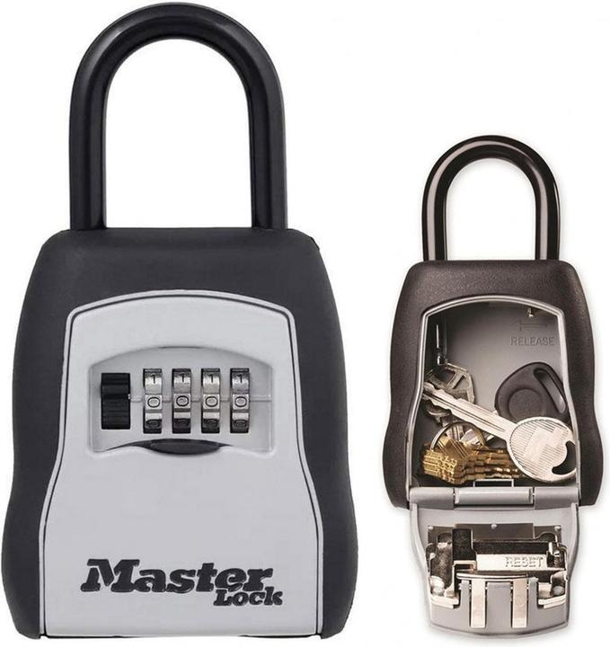 Master Lock 5400e Portable Shackled Combination Key Lock Box (up To 3 Keys)