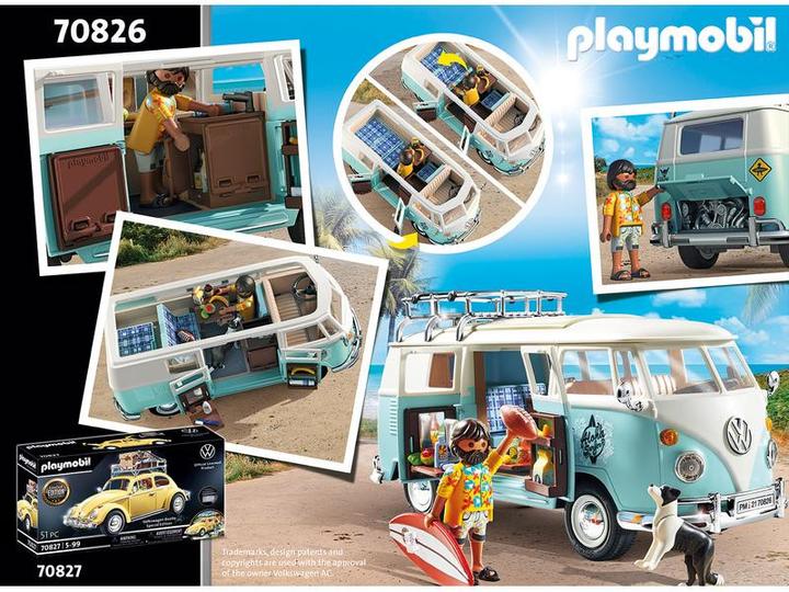 Image du produit Playmobil Volkswagen T1 Camping Bus - Edition spéciale (70826, Voiture populaire Playmobil)