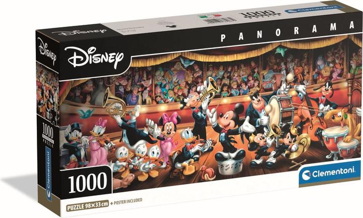 Produktbild Clementoni Puzzle 1000 Panorama Disney Orchestra