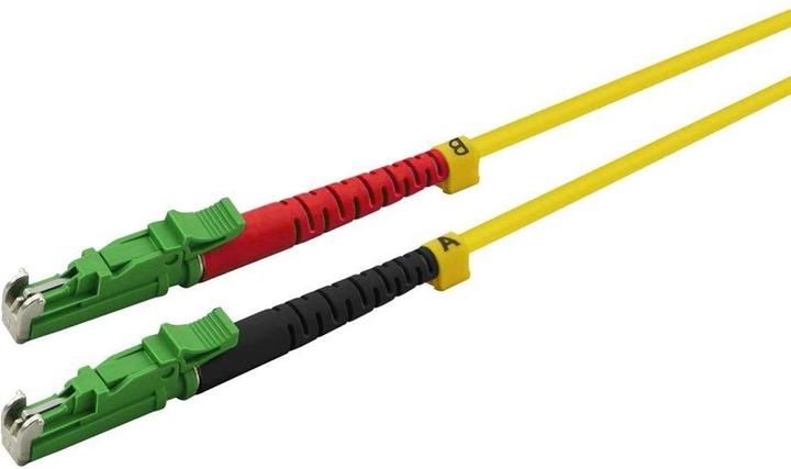 Actual product image Helos fibre optic cable E2000® APC / E2000® APC (LSH) double sided 9/125 OSm OS2 yellow 7.5 m (F/UTP, CAT6a, 7.50 m)