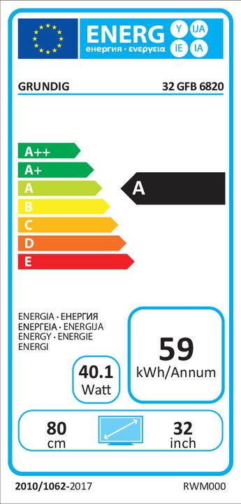 Energy Label Grundig 32 GFB 6820 (32", LCD, Full HD)