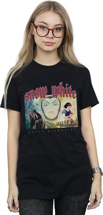 Actual product image Disney Womens/Ladies Snow White And Queen Grimhilde Cotton Boyfriend T-Shirt (S)