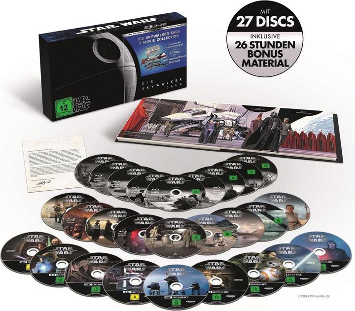 Immagine prodotto Guerre Stellari - La Saga di Skywalker 4K UHD Box 4K incl. Bonus (Blu-ray, 2020, Tedesco)
