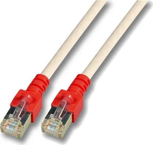 Actual product image EFB Elektronik Manufacturer: RJ45 crossover patch cable SF/UTP, Cat.5e, CCA, 3m, grey (red grommet) (SF/UTP, CAT5e, 3 m)