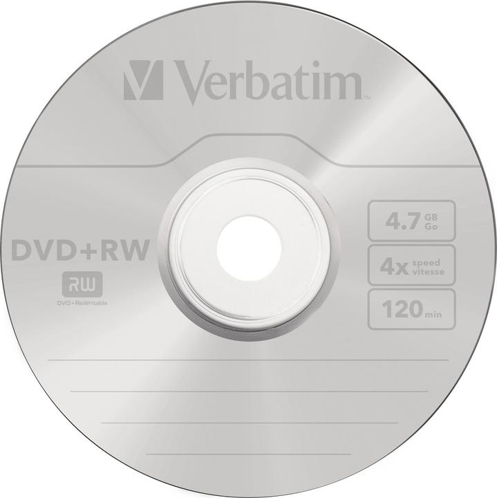 Actual product image Verbatim DVD+RW, 4x, 4.7GB, 25 spindle (25 x)