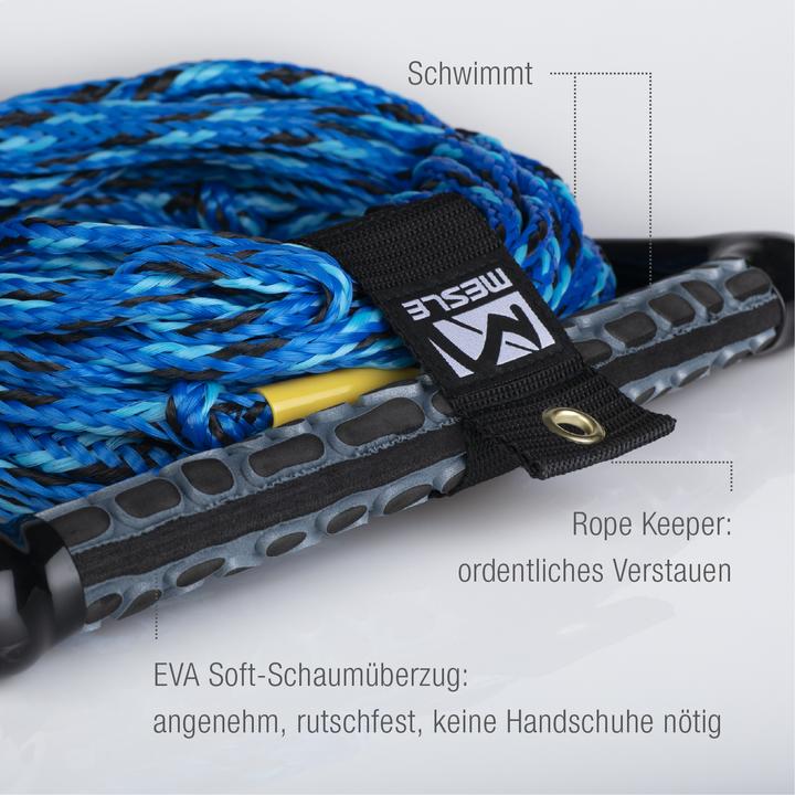 Actual product image Mesle Water Ski & Wakeboard Rope Ergo EVA 75' 3-Loop