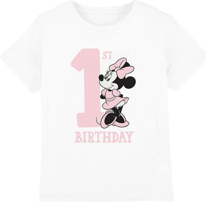 Actual product image Disney Childrens/Kids Minnie Mouse 1st Birthday T-Shirt (140)
