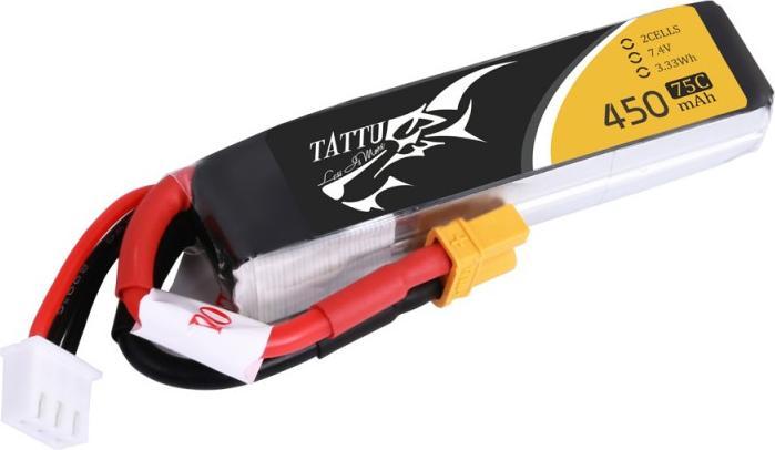 Immagine prodotto Tattu RC-Akku LiPo 75C 2S1P (7.40 V, 450 mAh)