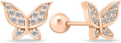 Image du produit Brilio Silver - Boucles d'oreilles Playful bronze Butterflies EA631R