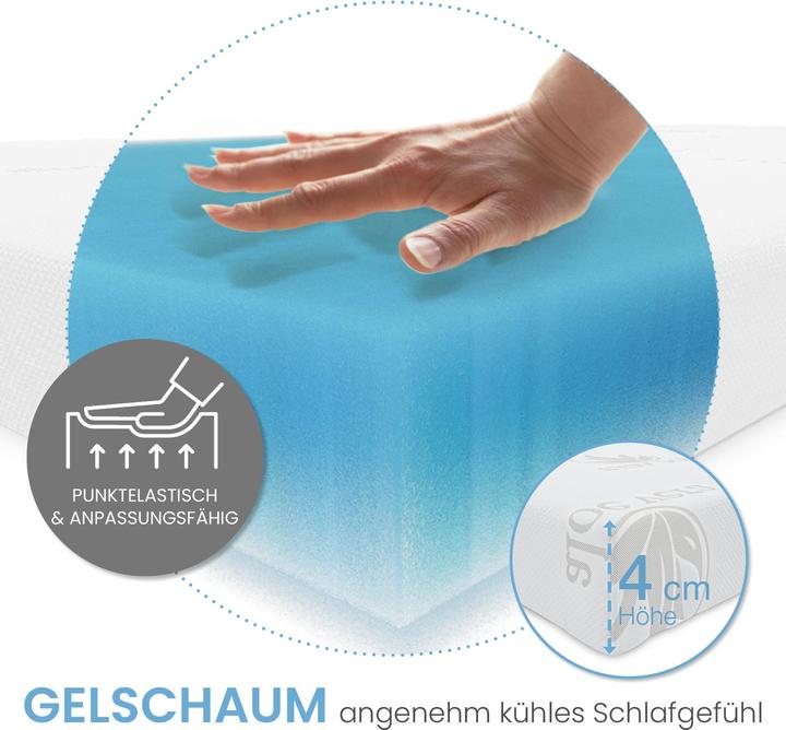 Image du produit Bestschlaf Topper en mousse de gel, hauteur 4 cm (80 x 190 cm)