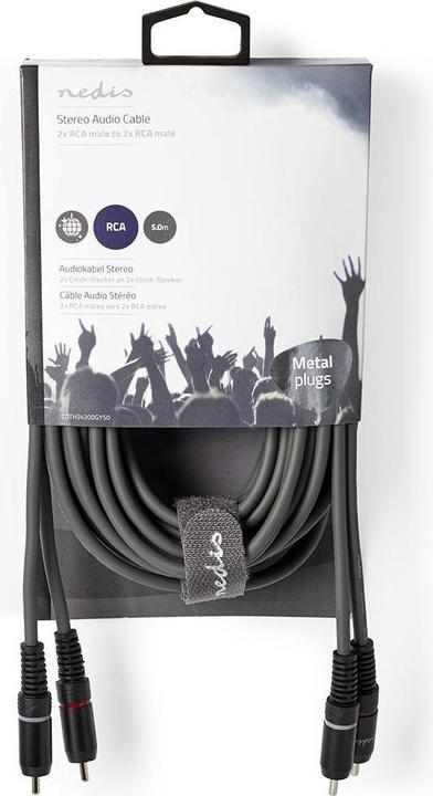 Produktbild Nedis Stereo-Audiokabel 2 x R AC männlich 2 x RCA männlich (5 m)