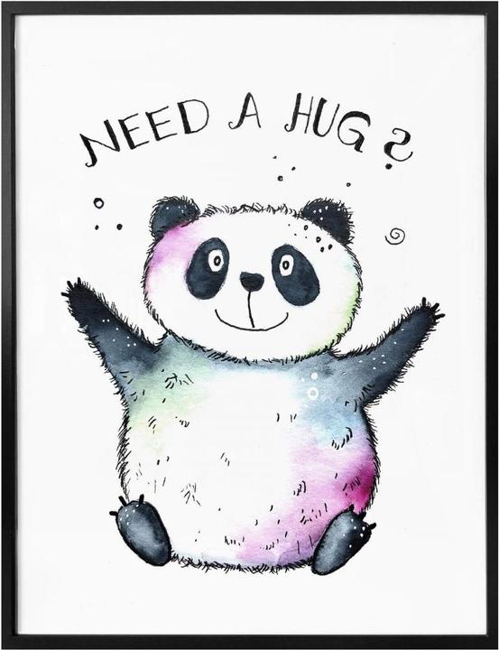 Image du produit Trenddeko panda heureux (60 x 80 cm)