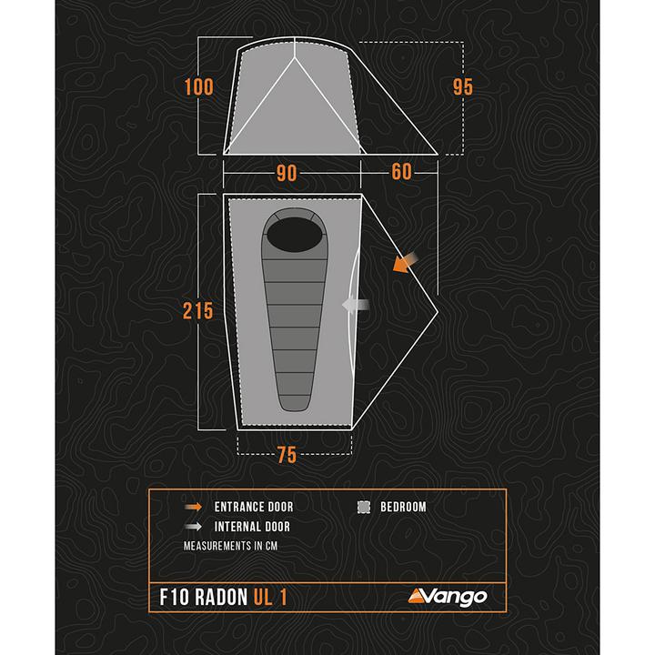 Immagine prodotto Vango F10 Radon UL 1 (Tenda a cupola, 1.30 kg, 1 persona)