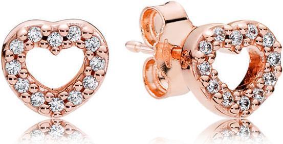 Pandora Erobertes Herz Rose Ohrstecker (Rosegold)