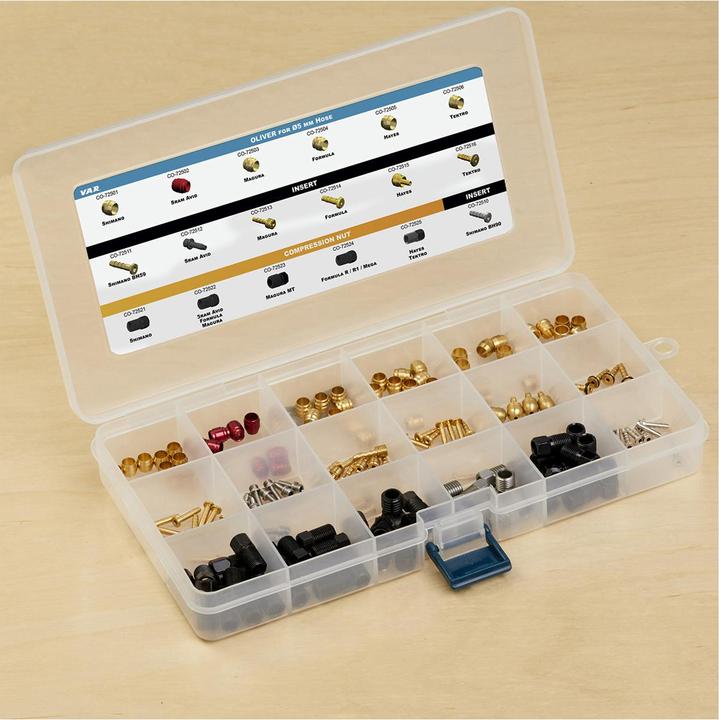 Actual product image VAR Spare parts set hydr. disc brakes Maintenance sorting box