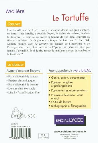 Image du produit Le Tartuffe ou L'imposteur : spécial lycée (Français, Molière, 2020)