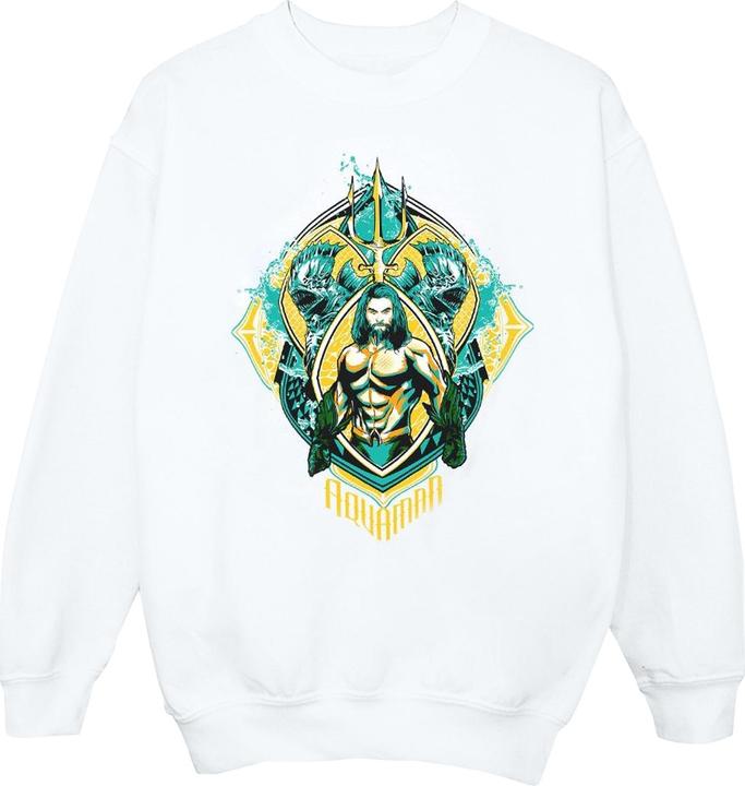Jungen Aquaman The Trench Crest Sweatshirt