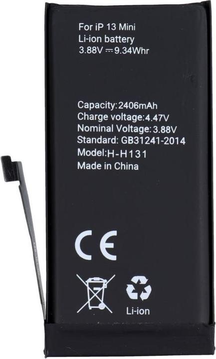 Actual product image OEM Battery POLYMER BOX battery for IPHONE 13 Mini 2406 mAh