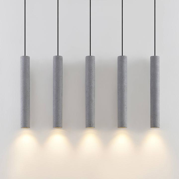 Produktbild Lindby Concretto 5 Pendelleuchte Concrete (GU10)