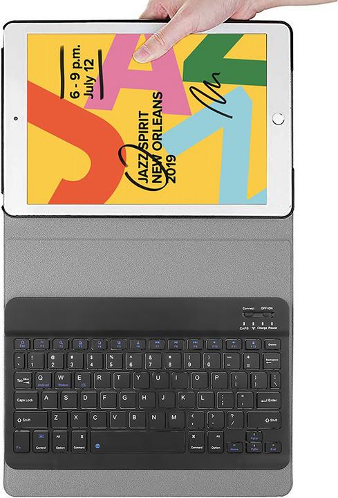 Produktbild Cazy Tastatur Hülle Kompatibel mit iPad 2021 (9th Gen)/2020 (8th Gen)/iPad 2019 (7th Gen) - Schutz Etui (Eng. Int.)