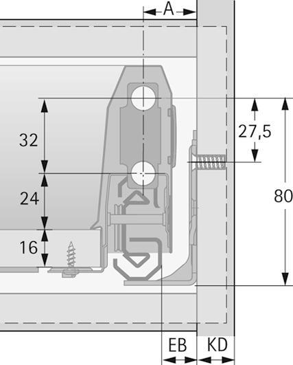 Actual product image Hettich Full-extension runners Actro Silent System
