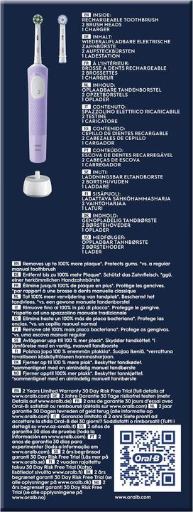 Image du produit Oral-B Vitality Pro Brosse à dents rotative vibrante pour adultes Violet (Brosse à dents oscillo-rotative)