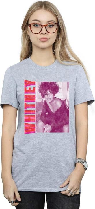 Actual product image Whitney Houston Womens/Ladies Whitney Pose Cotton Boyfriend T-Shirt (4XL)