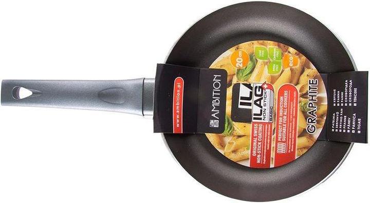 Immagine prodotto padella Padella ILAG BASIC 20 CM GRAFITE 34053 (20 cm, Padella per friggere, Alluminio)