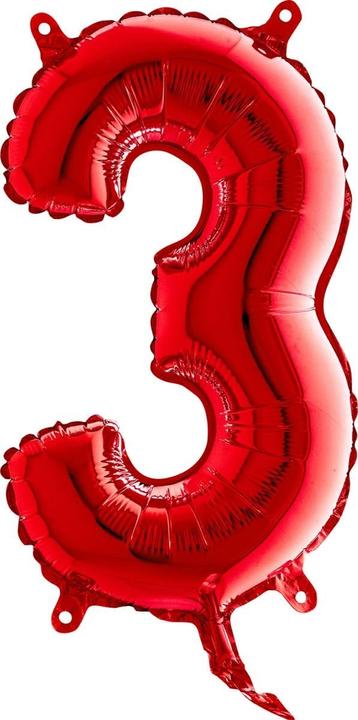 Produktbild Grabo Balloons Zahlen Ballon rot 3