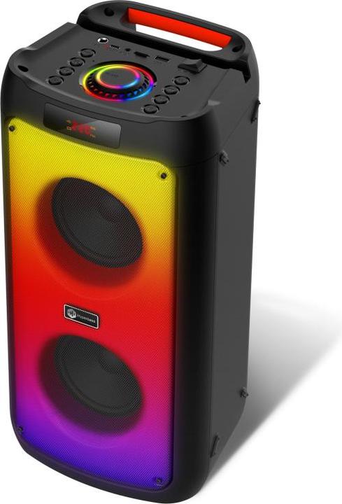 Produktbild Connect IT Hyperbass BEAT+ bluetooth party reproduktor,2x30W,BT,USB,MicroSD,mikrofon,DO,ČERNÝ (10 h, Stromversorgung über USB)