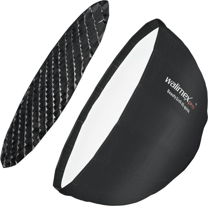 Image du produit Walimex pro pro Studio Line Beauty Dish QA65 + adaptateur pour boîte à lumière Aurora/Bowens (Beauty Dish, 65 cm)