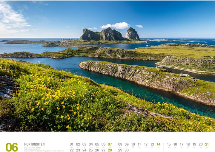 Produktbild Hurtigruten - Unterwegs zwischen Bergen und Kirkenes Kalender 2026 (54 x 42 cm, Harter Einband, Deutsch)