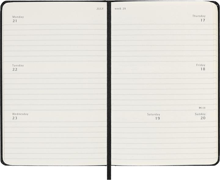 Produktbild Moleskine Wochenkalender (Pocket, A6, Englisch)